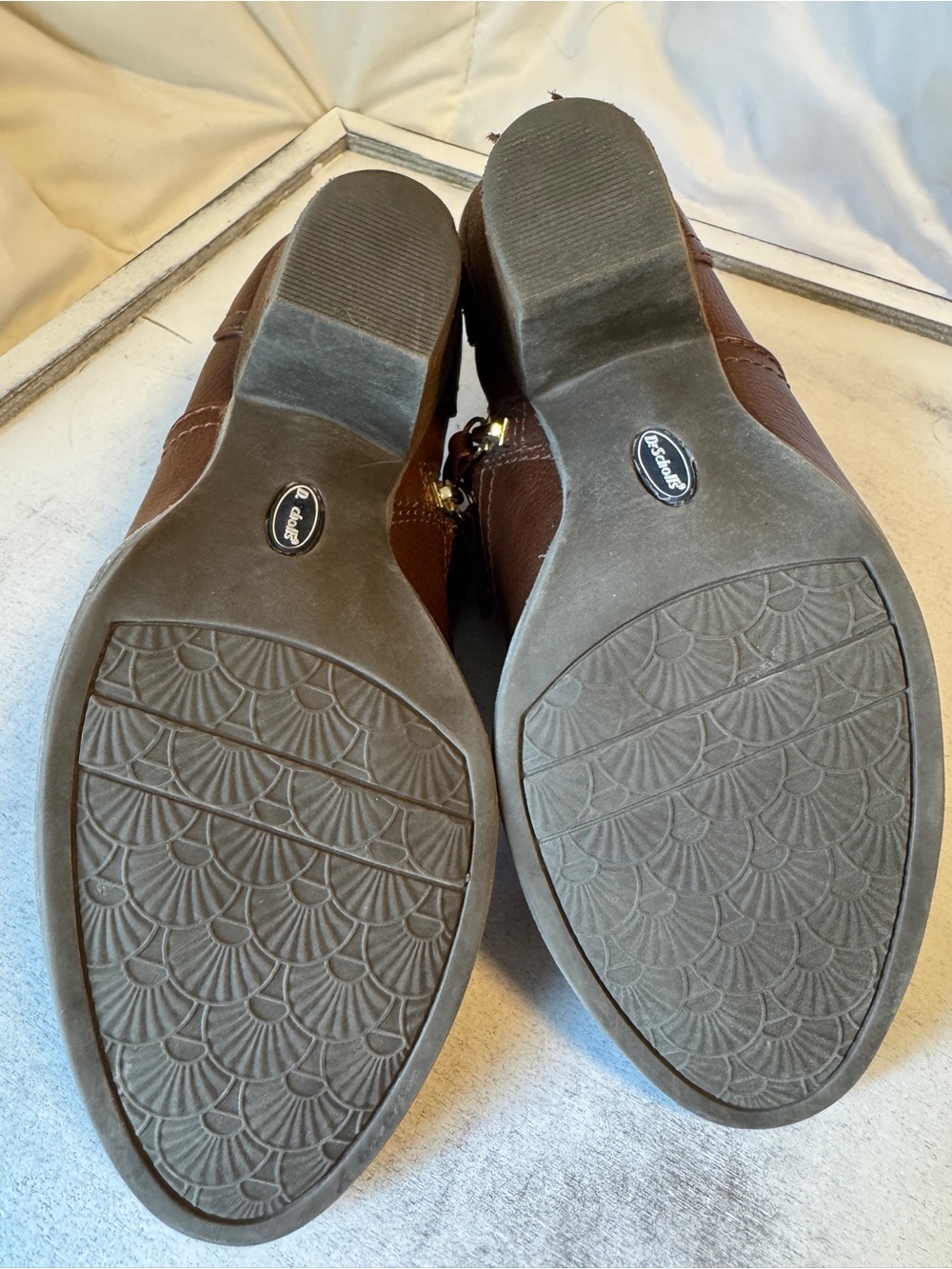 Dr. Scholl's Brown Leather Ankle Booties — Slip-On Chelsea Style - Picture 5 of 7